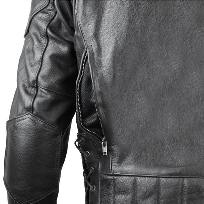 Vance Cowhide Leather Fully Lined Racer Jacket