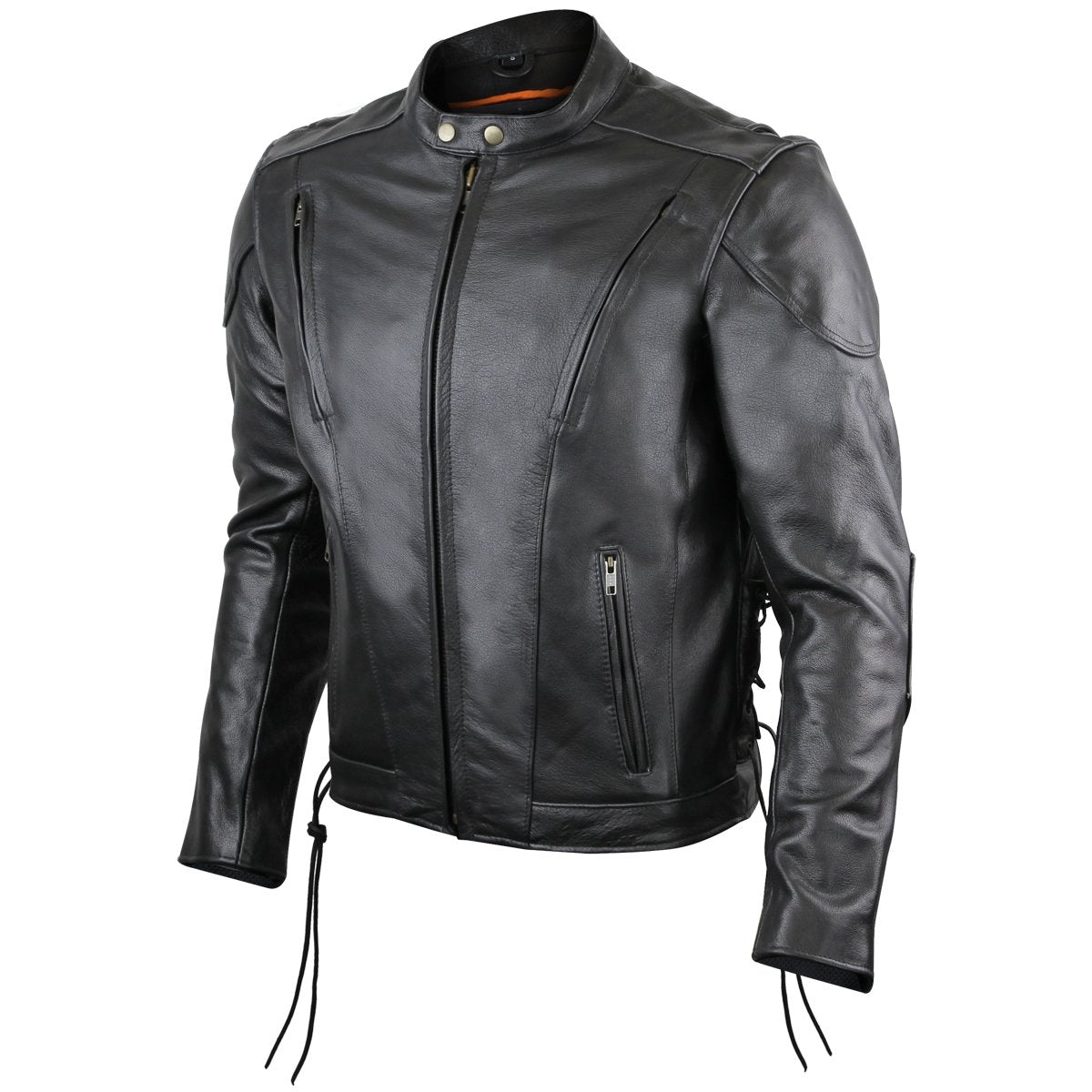 Vance Cowhide Leather Fully Lined Racer Jacket