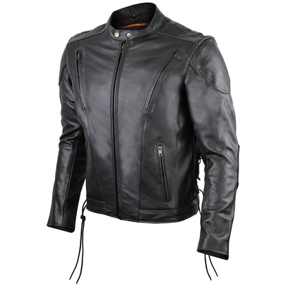 Vance Cowhide Leather Fully Lined Racer Jacket