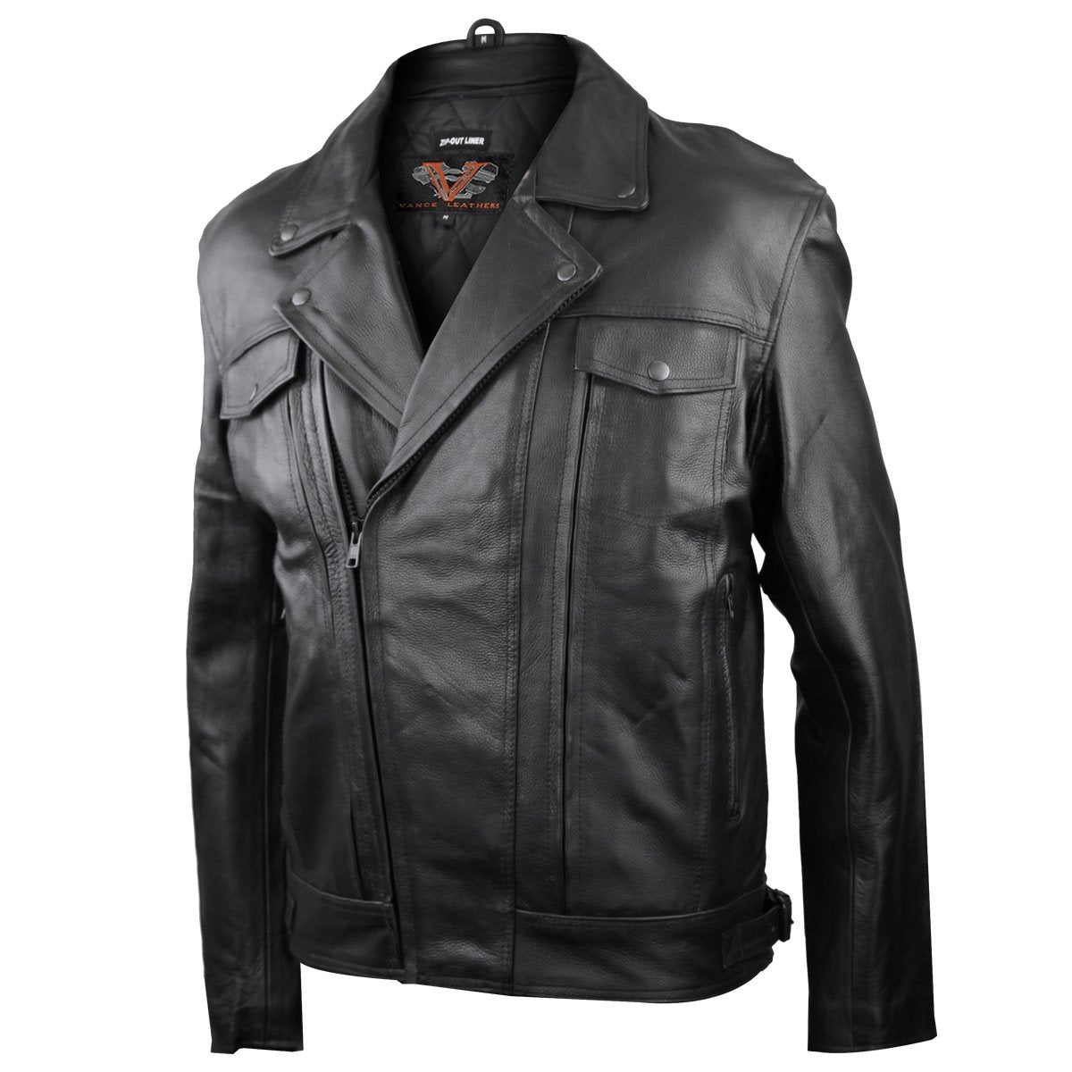 Vance Leather Men's Double Pistol Pete Leather Jacket