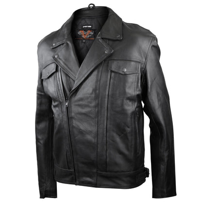 Vance Leather Men's Double Pistol Pete Leather Jacket