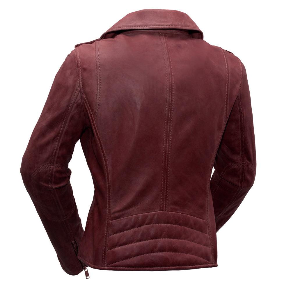 First Manufacturing Harper - Women's Leather Jacket, Sangria - American Legend Rider