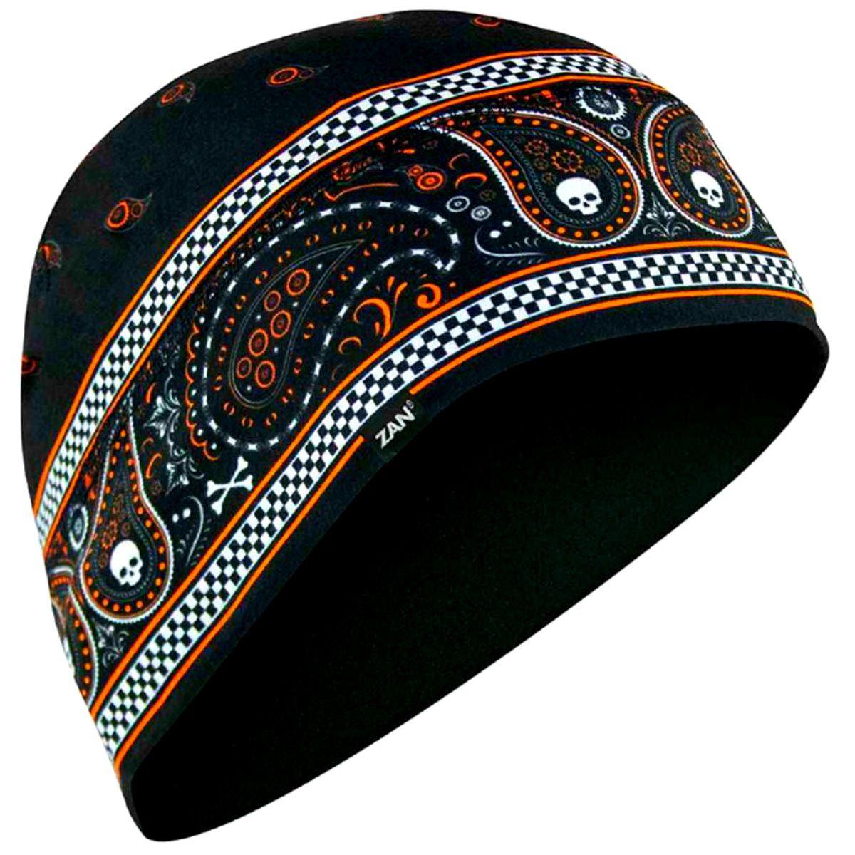 ZANHeadgear® Black & Orange Classic Beanie, Brushed Polyester/Elastane, One Size - American Legend Rider