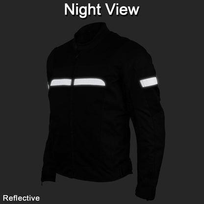 Vance Leather Men's Advanced 3-Season Mesh/Textile CE Armor Motorcycle Jacket