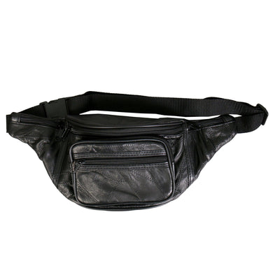 Hot Leathers Patchwork Leather Belly Bag - American Legend Rider