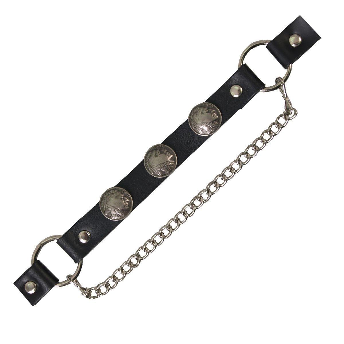 Hot Leathers Indian Head Nickel Boot Chain - American Legend Rider