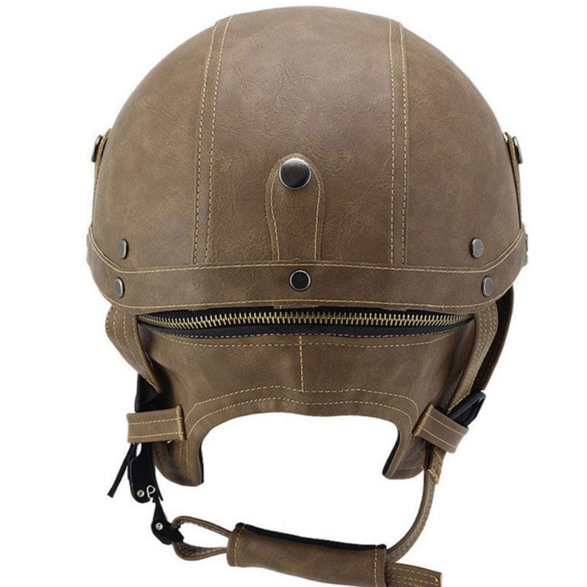 German Riding Helmet Handmade Leather German Motorcycle Helmet – American Legend Rider