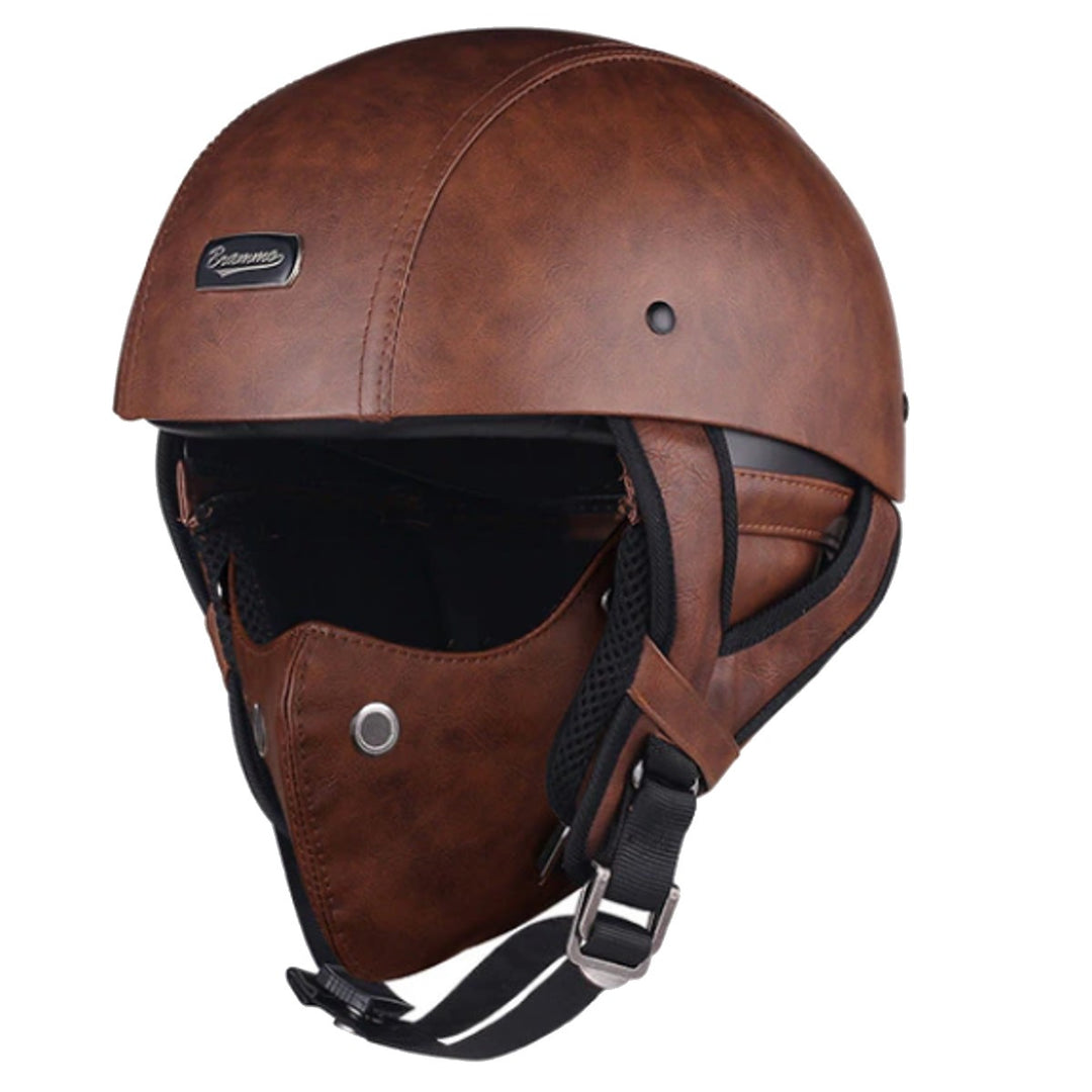 Old leather motorcycle helmets store