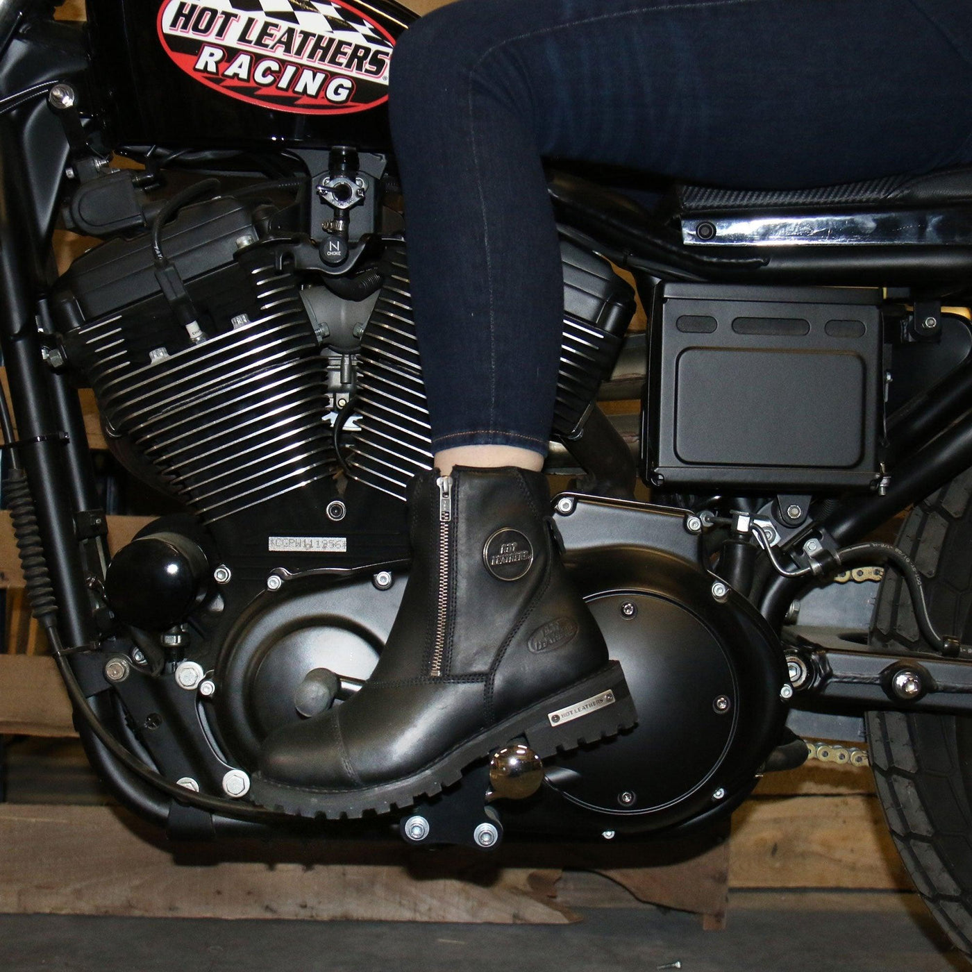 Hot Leathers Women's 6" Double Zip Cap Toe Boots - American Legend Rider