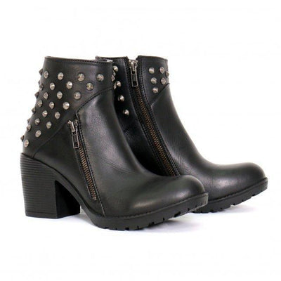 Hot Leathers Women's 5" Studded Ankle Boots With Side Zippers - American Legend Rider