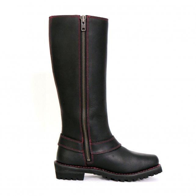 Hot Leathers Women's 14" Knee High Harness Boots With Side Zipper - American Legend Rider
