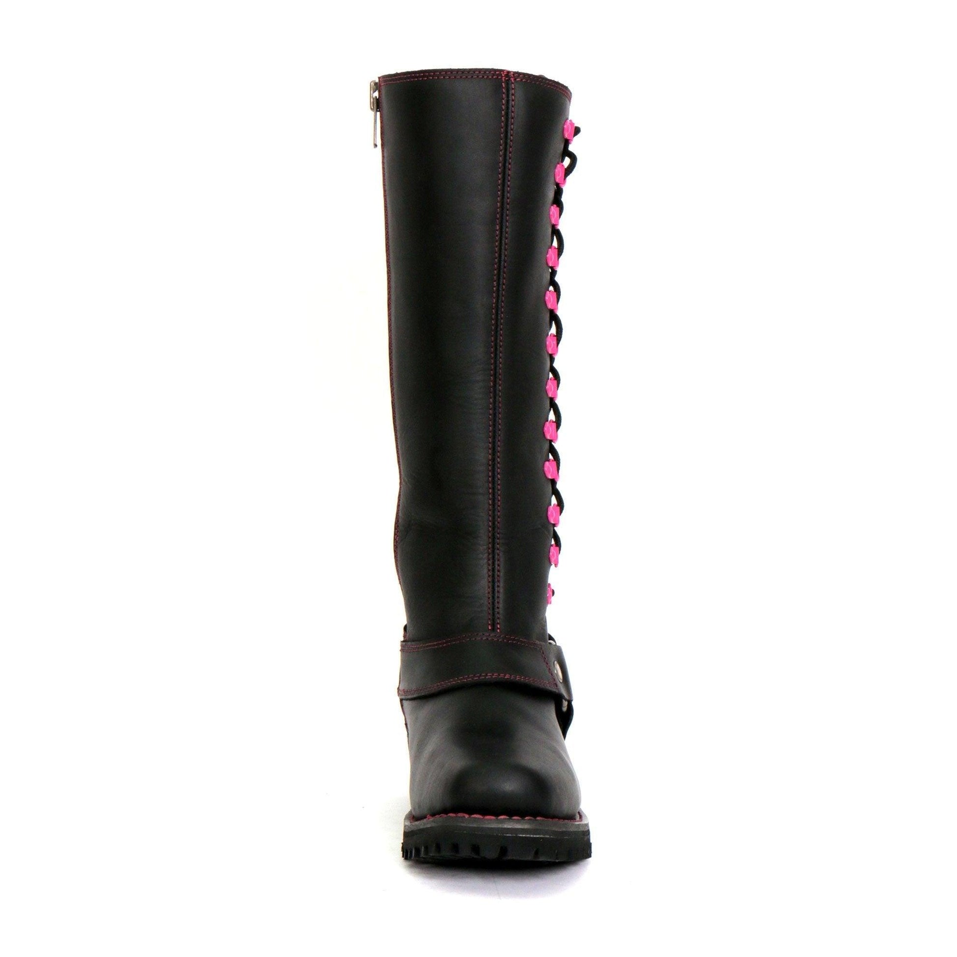 Hot Leathers Women's 14" Knee High Harness Boots With Side Zipper - American Legend Rider
