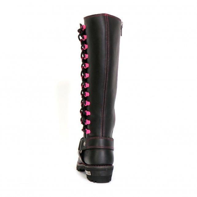 Hot Leathers Women's 14" Knee High Harness Boots With Side Zipper - American Legend Rider