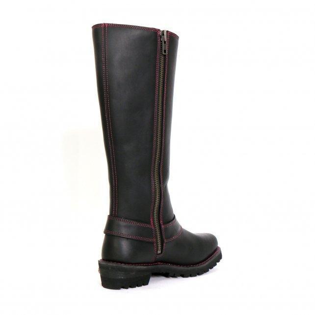 Hot Leathers Women's 14" Knee High Harness Boots With Side Zipper - American Legend Rider