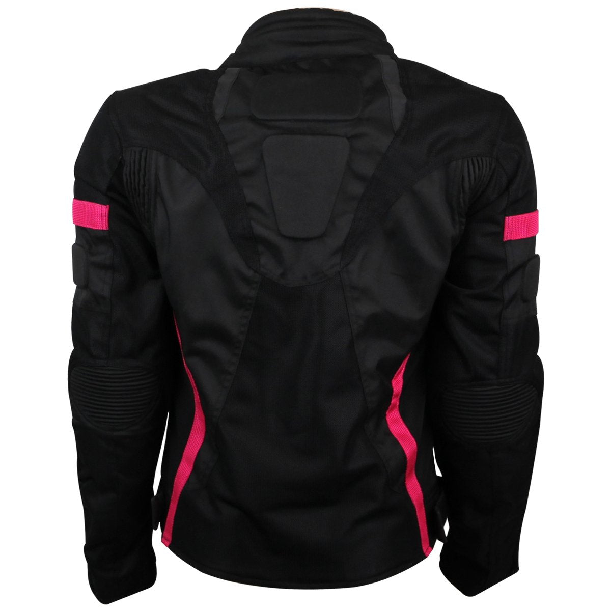 Vance Leather Women's Advanced 3-Season CE Armor Pink Mesh Motorcycle Jacket