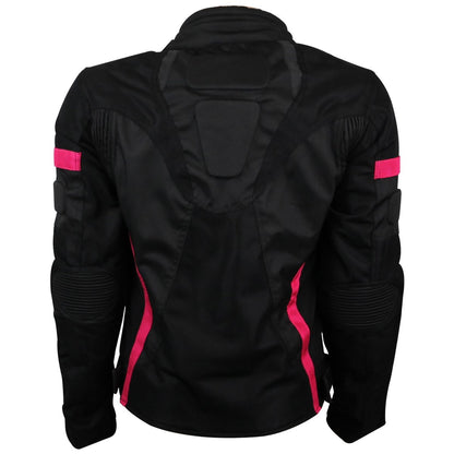 Vance Leather Women's Advanced 3-Season CE Armor Pink Mesh Motorcycle Jacket