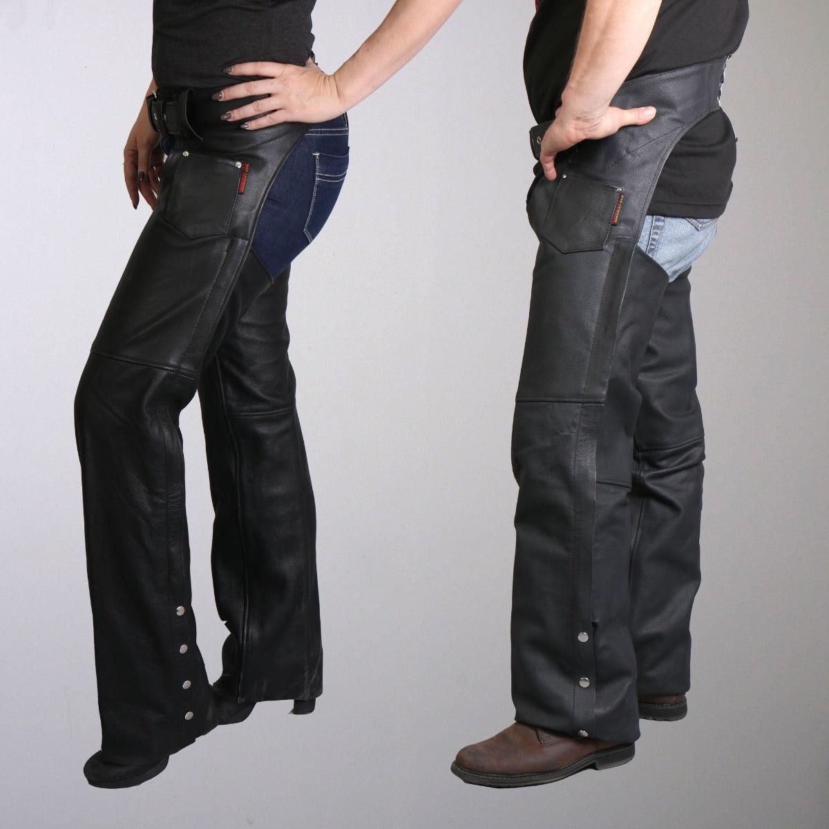 Hot Leathers Unisex Classic Style Leather Chaps - American Legend Rider