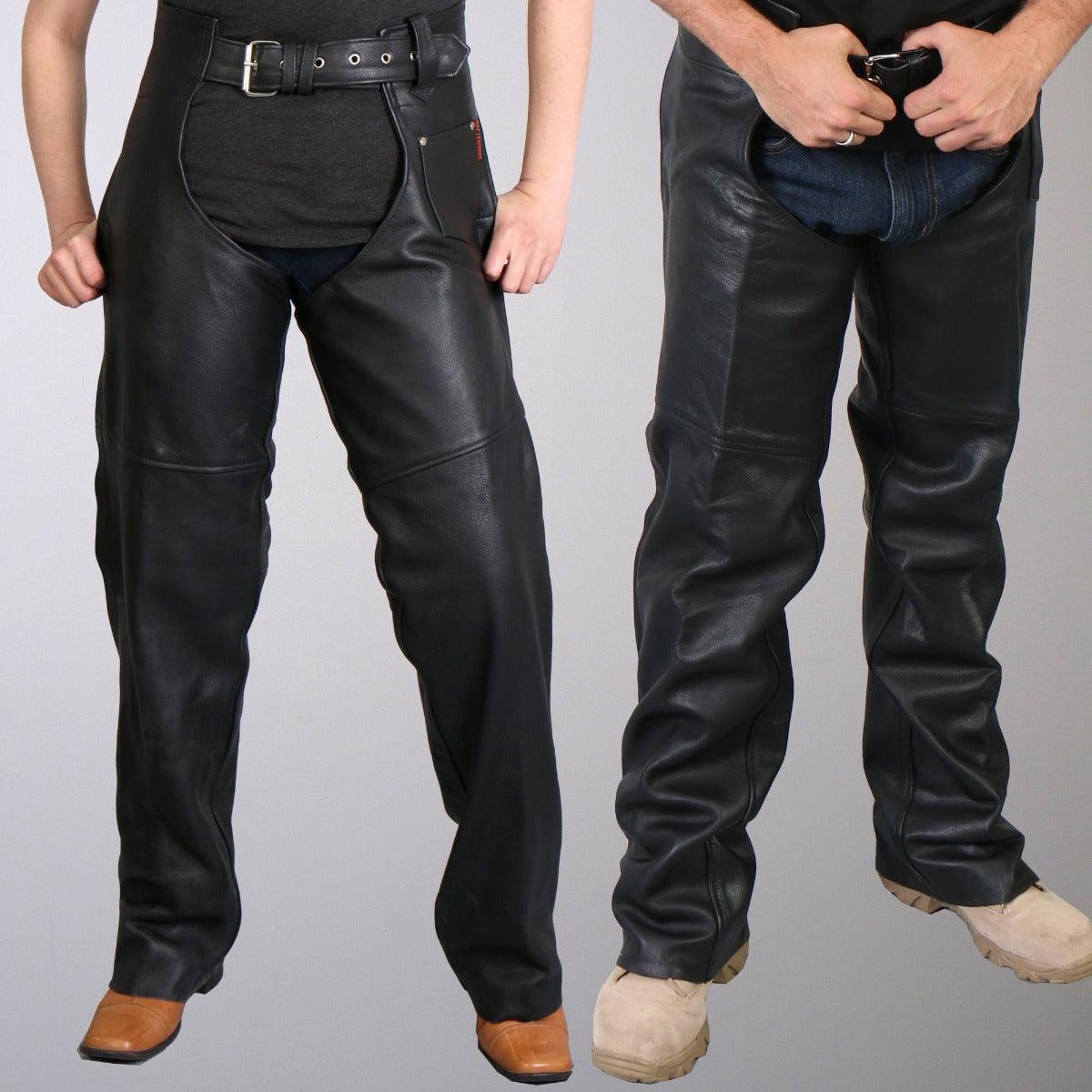 Hot Leathers Unisex Naked Leather Chaps - American Legend Rider