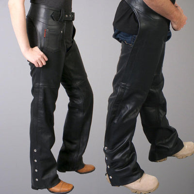 Hot Leathers Unisex Naked Leather Chaps - American Legend Rider