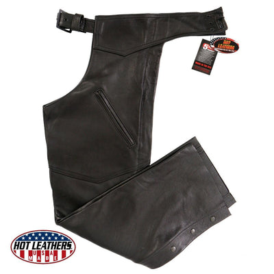 Hot Leathers Men's Usa Made Leather Chaps - American Legend Rider