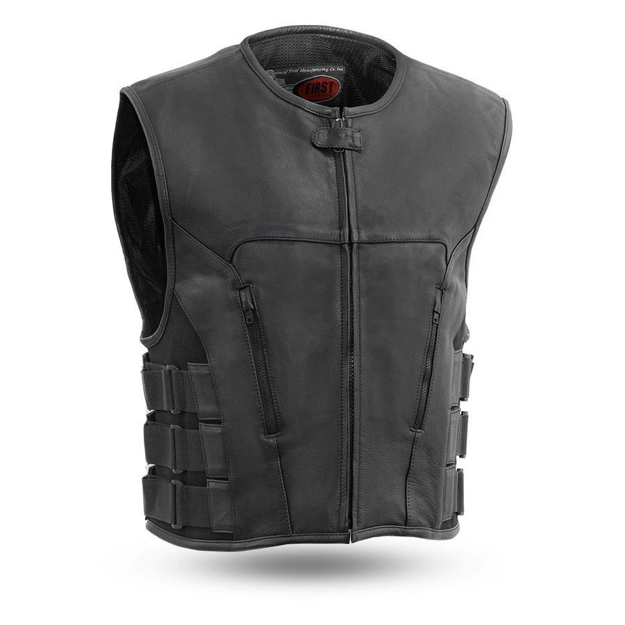 First Manufacturing Leather Commando Vest - American Legend Rider