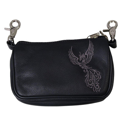 Hot Leathers Embroidered Clip Pouch Purse With Tribal Phoenix - American Legend Rider