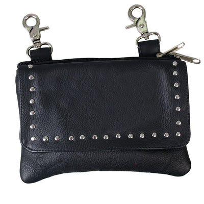 Hot Leathers Magnetic Clip Pouch Purse With Studs - American Legend Rider