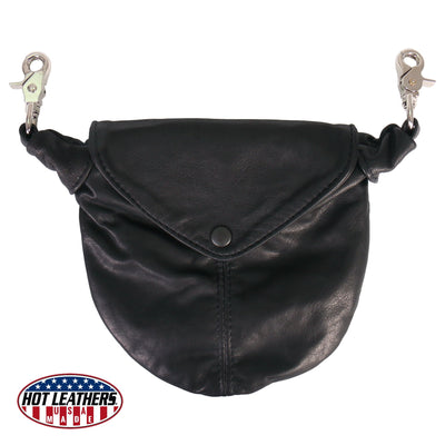 Hot Leathers USA Made Premium Leather Fold Over Clip Pouch