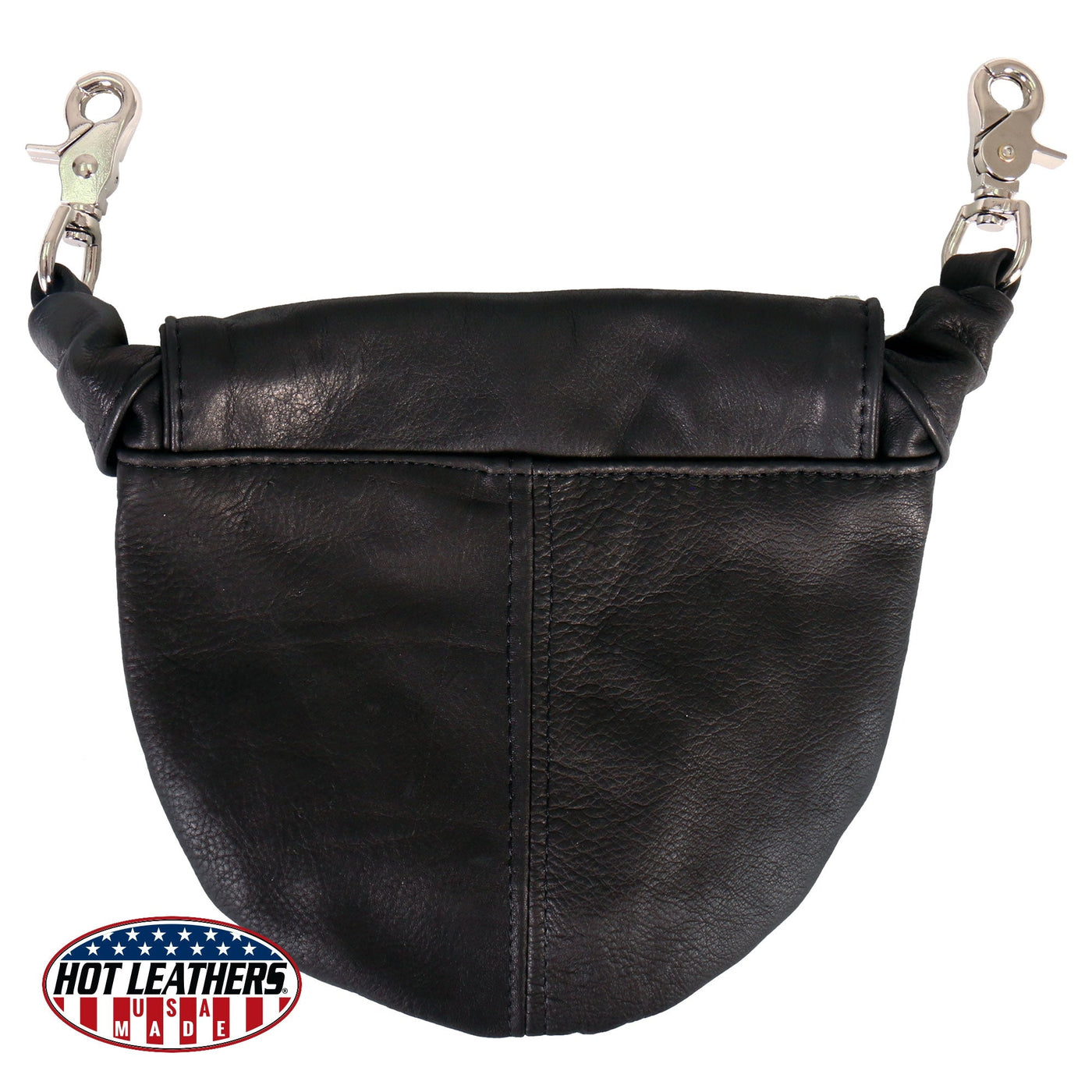 Hot Leathers USA Made Premium Leather Fold Over Clip Pouch