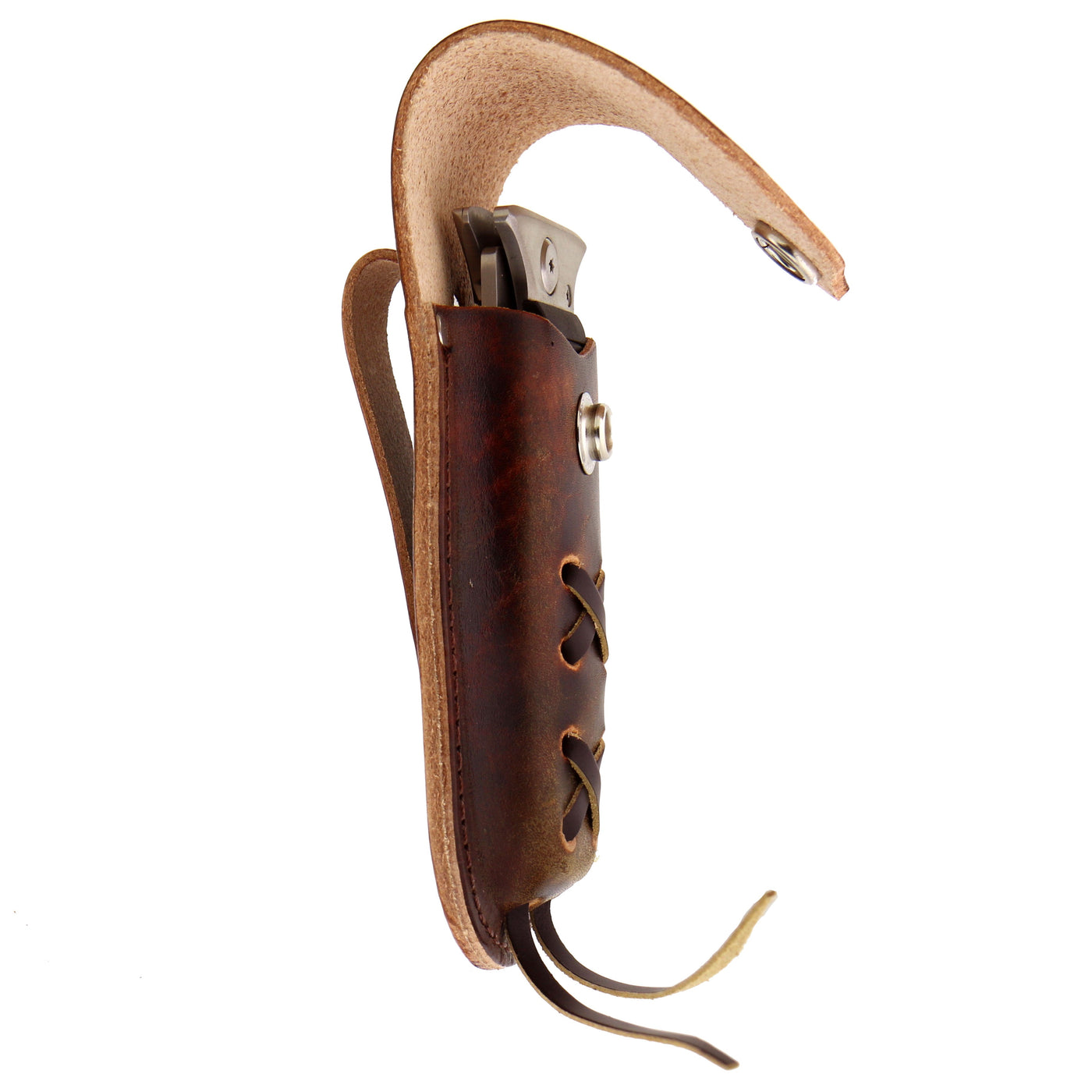 Hot Leathers CSF1002 Brown Leather Laced Knife Case