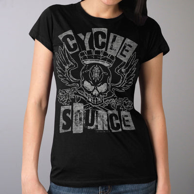 Hot Leathers Women's Official Cycle Source Magazine Ransom T-Shirt