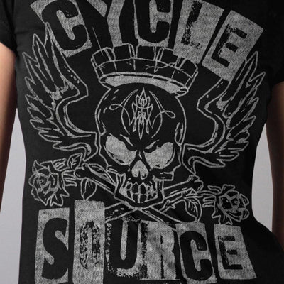 Hot Leathers Women's Official Cycle Source Magazine Ransom T-Shirt