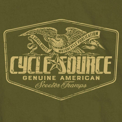 Hot Leathers Men's Official Cycle Source Magazine Eagle T-Shirt - American Legend Rider