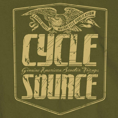 Hot Leathers Men's Official Cycle Source Magazine Eagle T-Shirt - American Legend Rider