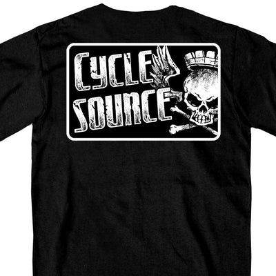 Hot Leathers Men's Official Cycle Source Logo Black T-Shirt - American Legend Rider