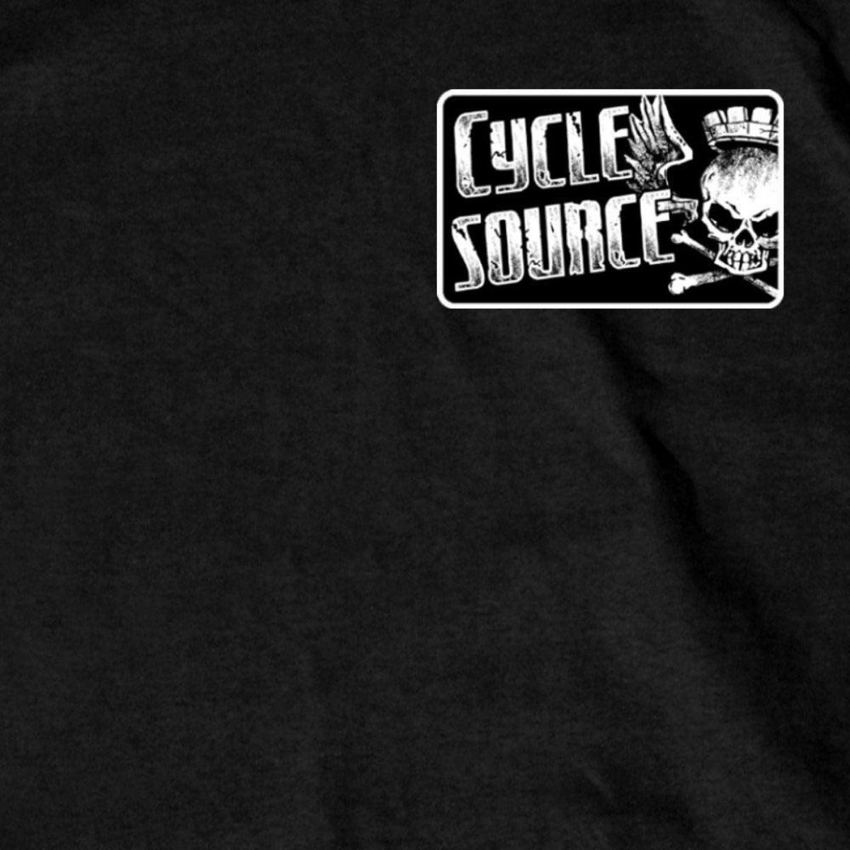 Hot Leathers Men's Official Cycle Source Logo Black T-Shirt - American Legend Rider