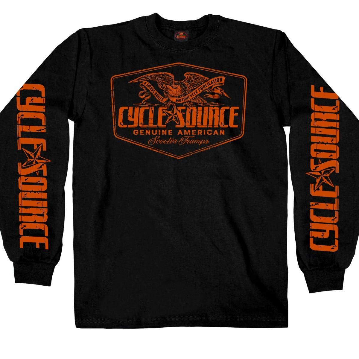 Hot Leathers Men's Official Cycle Source Magazine Eagle Long Sleeve - American Legend Rider