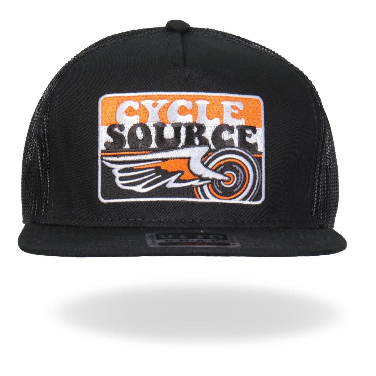 Hot Leathers Official Cycle Source Magazine Stripes Logo Snapback Hat - American Legend Rider