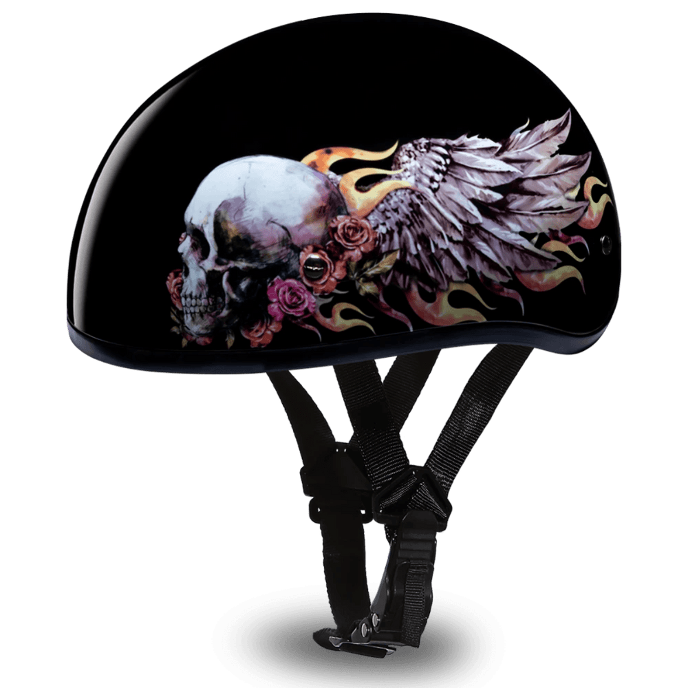 Daytona D.O.T Skull Wings Cap Helmet