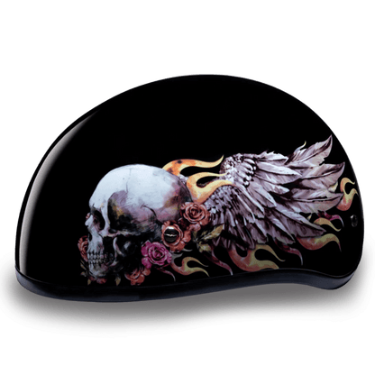 Daytona D.O.T Skull Wings Cap Helmet - American Legend Rider