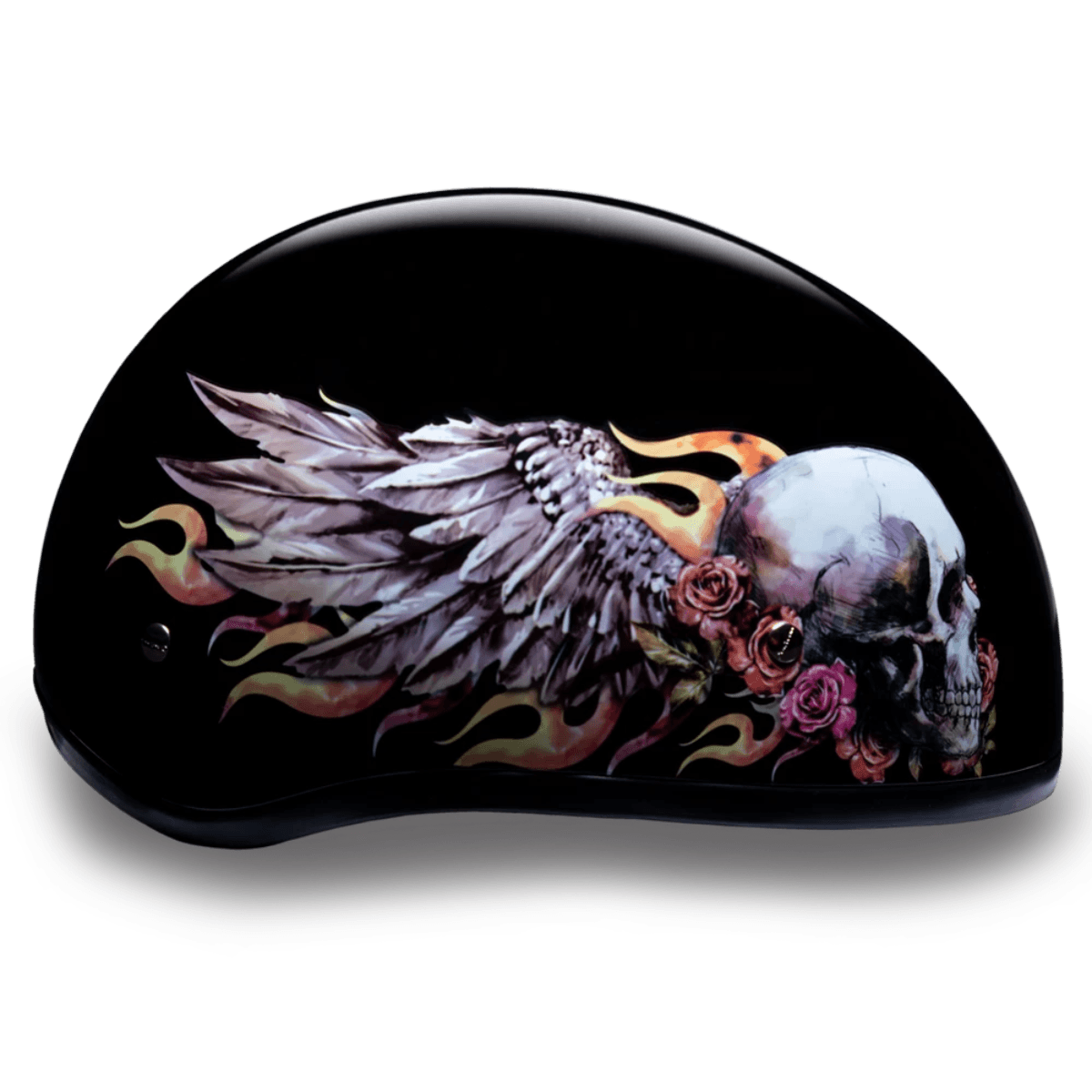 Daytona D.O.T Skull Wings Cap Helmet - American Legend Rider
