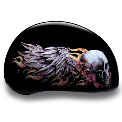 Daytona D.O.T Skull Wings Cap Helmet - American Legend Rider