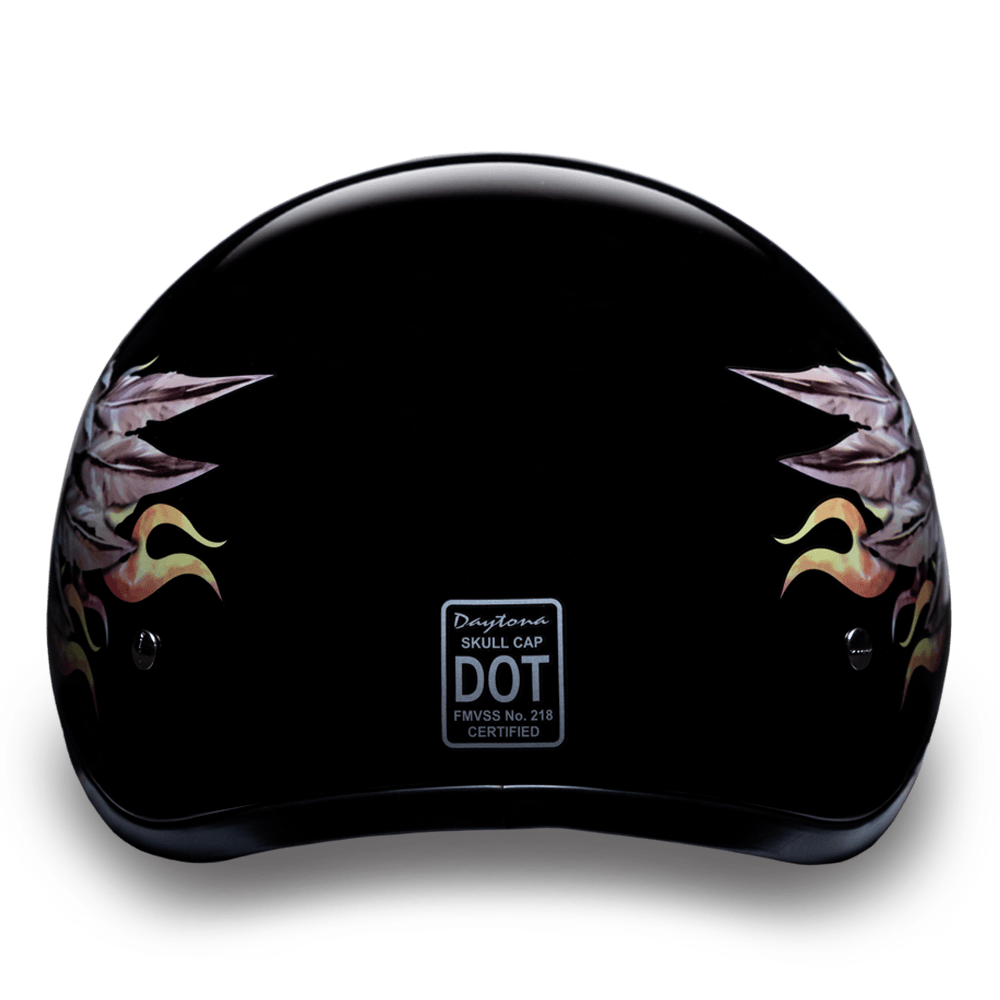 Daytona D.O.T Skull Wings Cap Helmet - American Legend Rider