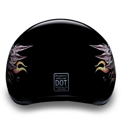 Daytona D.O.T Skull Wings Cap Helmet - American Legend Rider