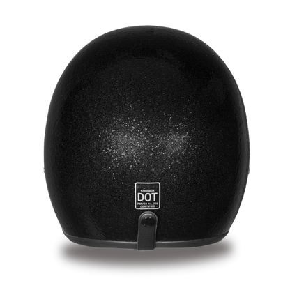Daytona D.O.T. Cruiser Black Metal Flake Motorcycle Open Face Helmet - American Legend Rider