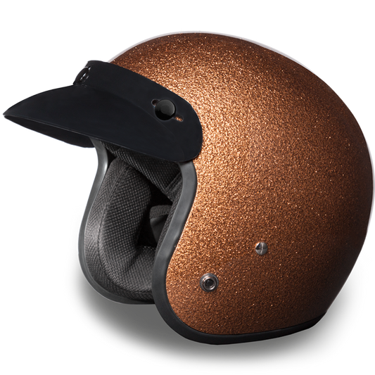 Daytona D.O.T Cruiser Motorcycle Helmet 3/4 Shell Root Beer Metal Flake - American Legend Rider