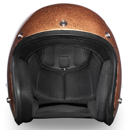 Daytona D.O.T Cruiser Motorcycle Helmet 3/4 Shell Root Beer Metal Flake - American Legend Rider