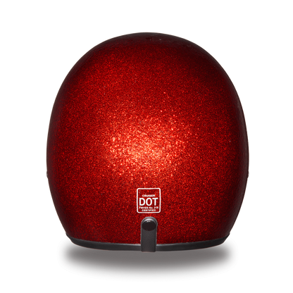 Daytona D.O.T. Cruiser Red Metal Flake Motorcycle Open Face Helmet, XS-2XL, Red - American Legend Rider