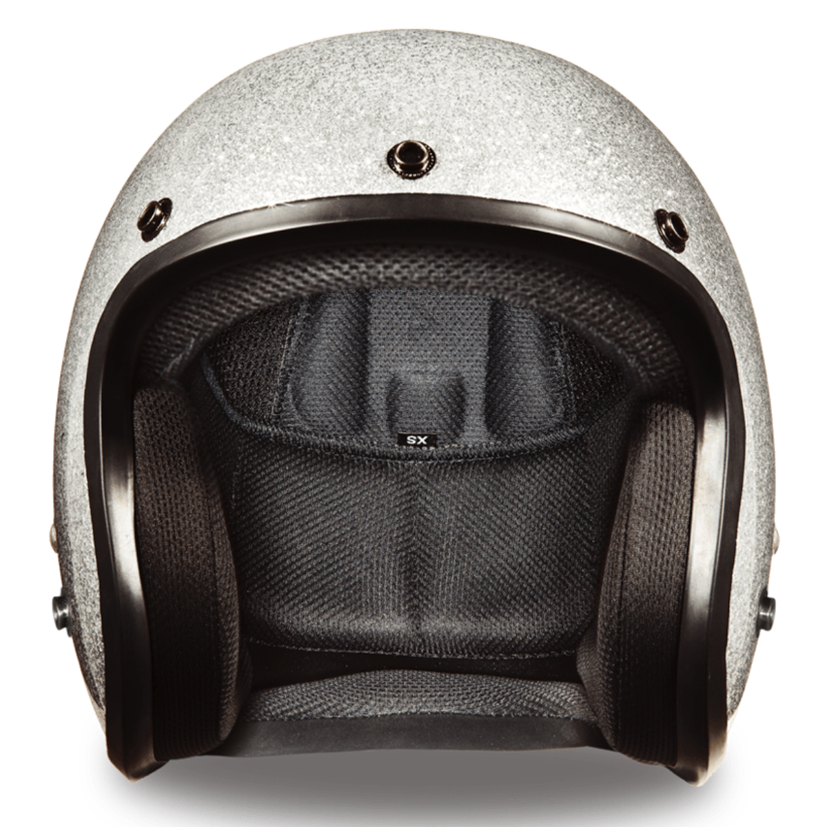 Daytona D.O.T. Cruiser Silver Metal Flake Motorcycle Open Face Helmet - American Legend Rider