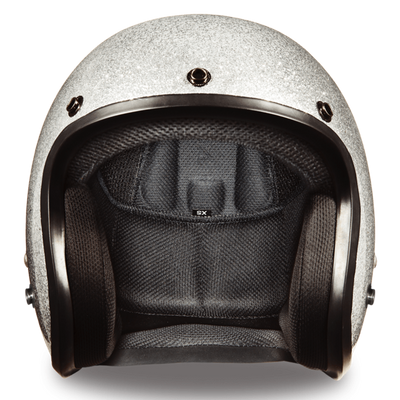 Daytona D.O.T. Cruiser Silver Metal Flake Motorcycle Open Face Helmet - American Legend Rider